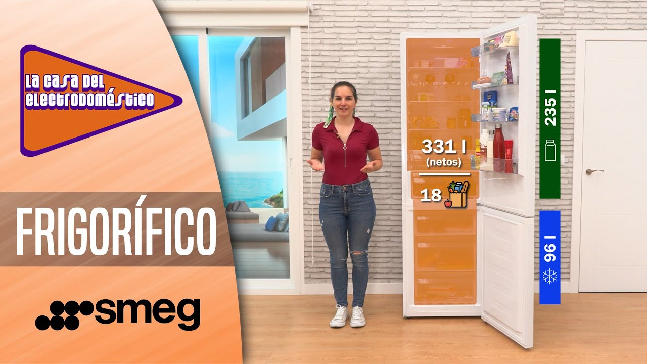 SMEG FRIGORÍFICO FC20WDNE  - Color blanco o inox, no frost, clase E y 331 litros.
