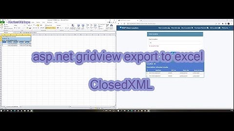 asp.net gridview export to excel via ClosedXML