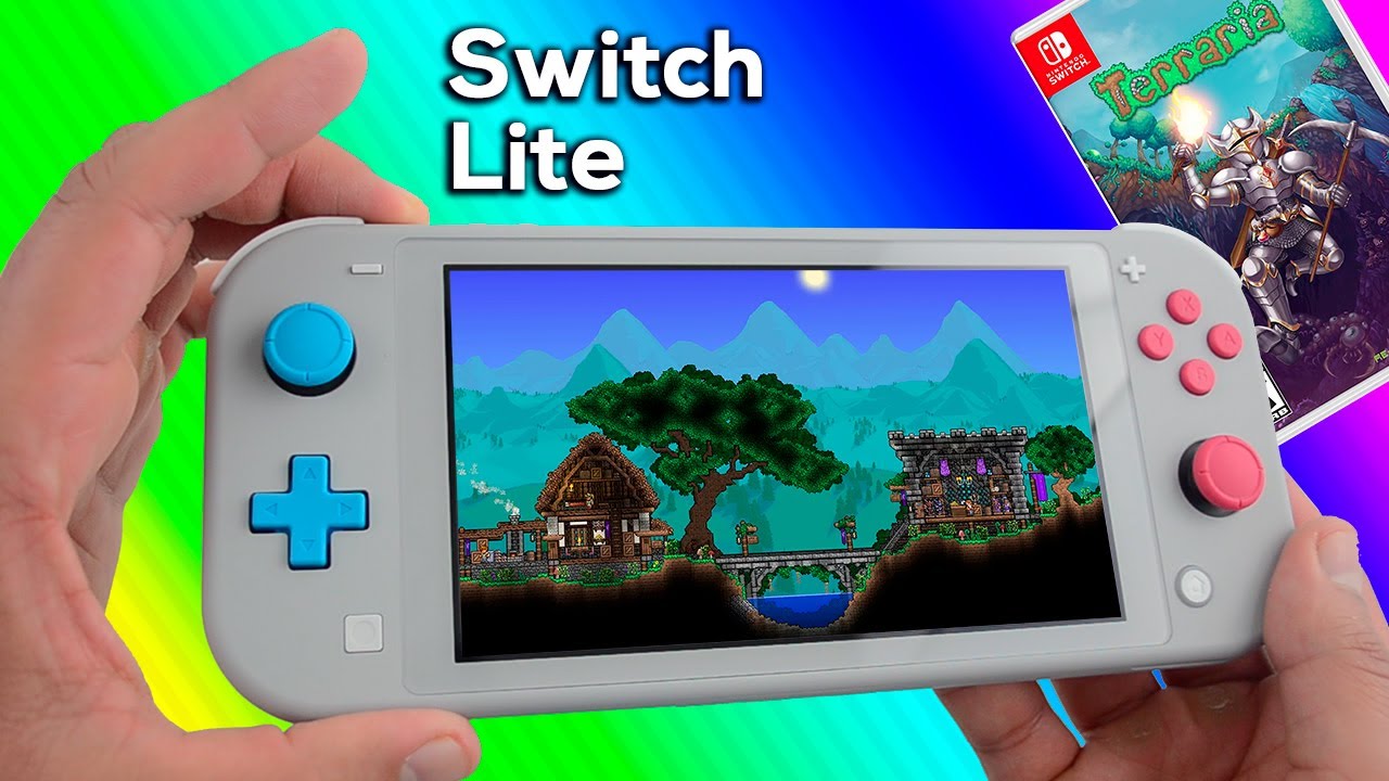 Terraria Nintendo Switch Lite Gameplay - YouTube