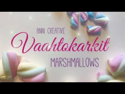 Marshmallows - vaahtokarkkeja Fimo-massasta