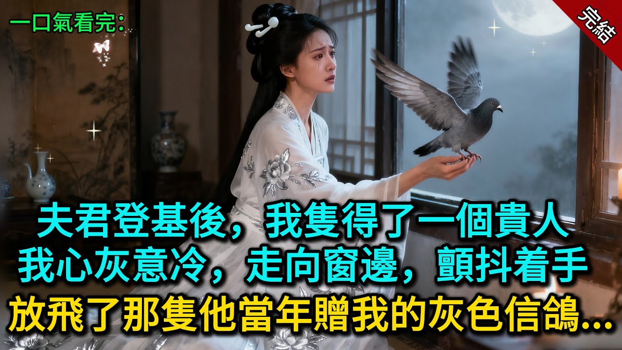 夫君登基後，我隻得了一個貴人。我心灰意冷，走向窗邊，顫抖着手放飛了那隻他當年贈我的灰色信鴿......
