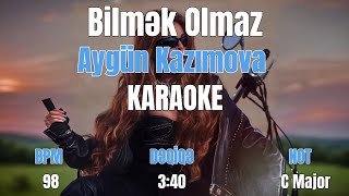 Aygün Kazımova Bilmək Olmaz Karaoke #4k