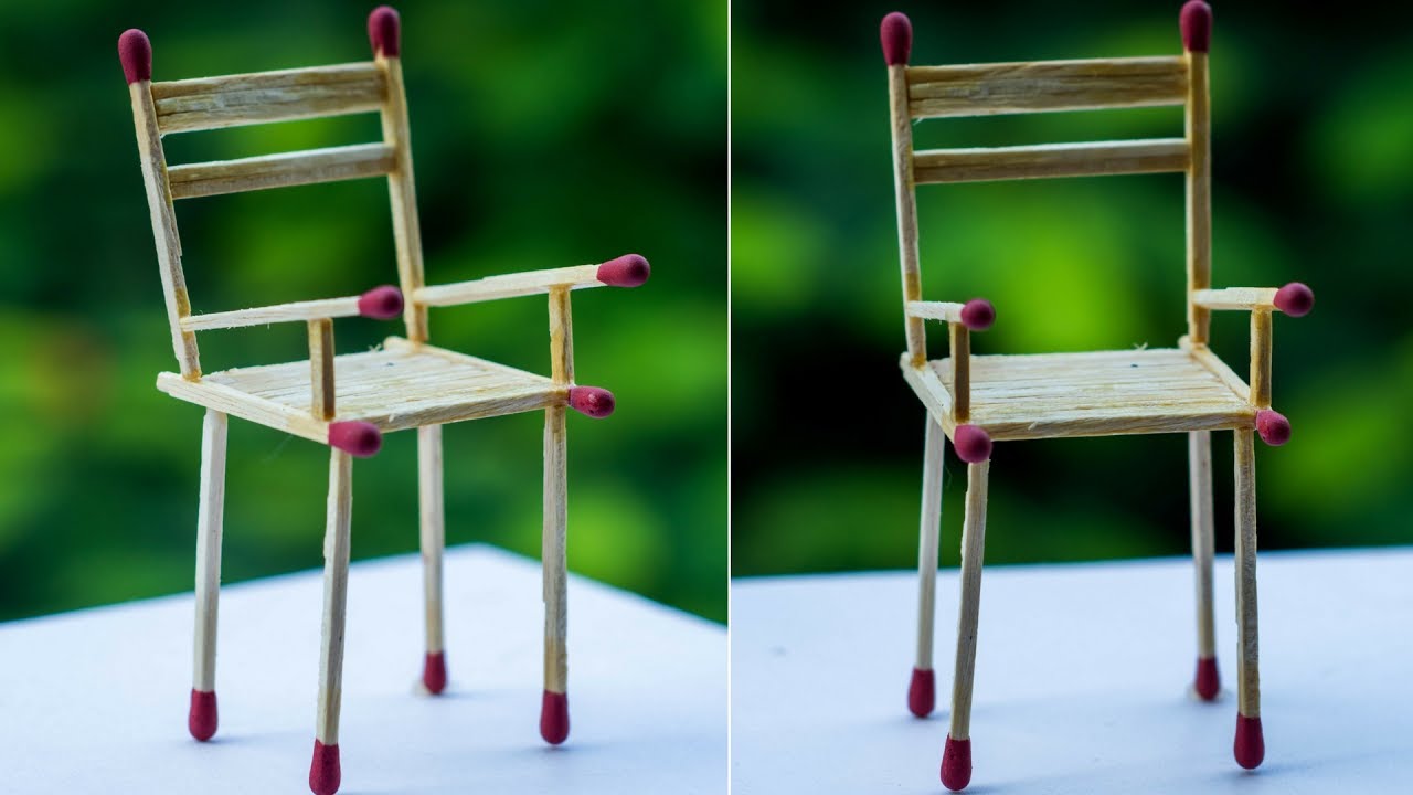 Matchstick art: How to make matchstick dining chair ...