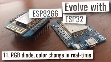 ESP32 & ESP8266 - RGB diode, color change in real-time