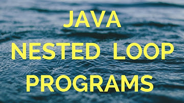 Java Nested Loops (primes and math tables) (manohar academy)