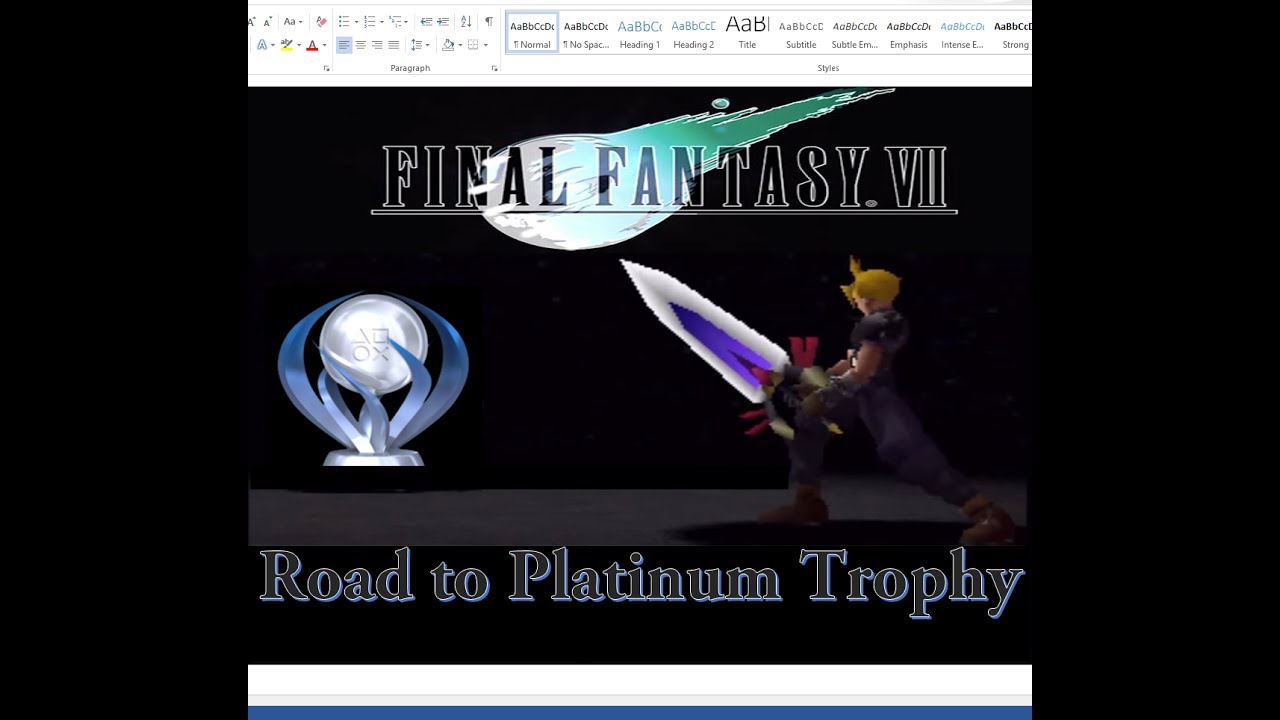 Final Fantasy VII Livestream Part 2 - Road to Platinum Trophy - YouTube