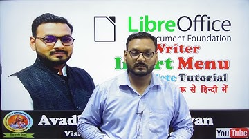 Part-6 | libreoffice Writer insert menu (1) | Libreoffice Writer Insert Menu in Hindi |