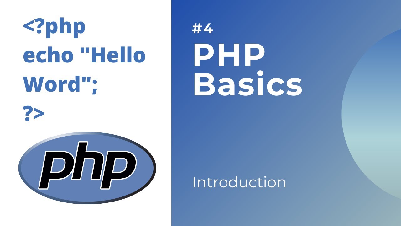 #5 - PHP Basics , setup and webpage integration - YouTube