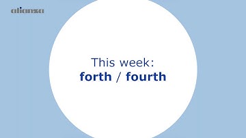 #EasilyConfusedWords forth vs. fourth