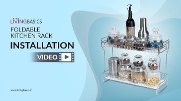 LIVINGBASICS Foldable Kitchen Storage Rack