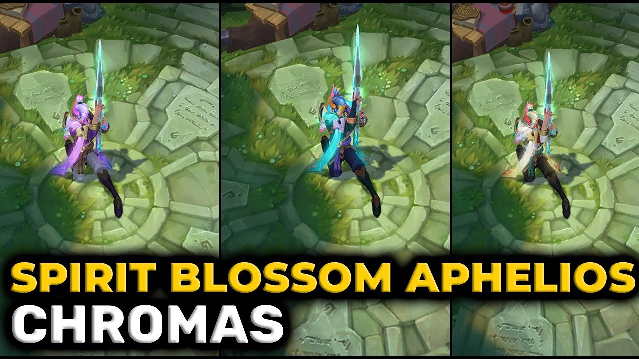 Spirit Blossom Aphelios Chromas - League of Legends - YouTube