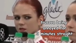 trusova being annoyed for 3 minutes straight (improved version)