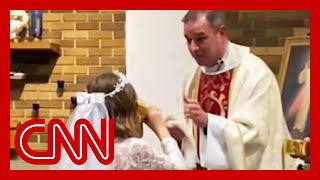 Watch priest's reaction when 7yearold chugs first communion wine