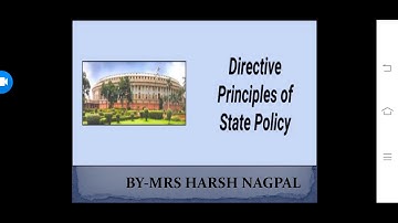 The Directive Principles of State Policy