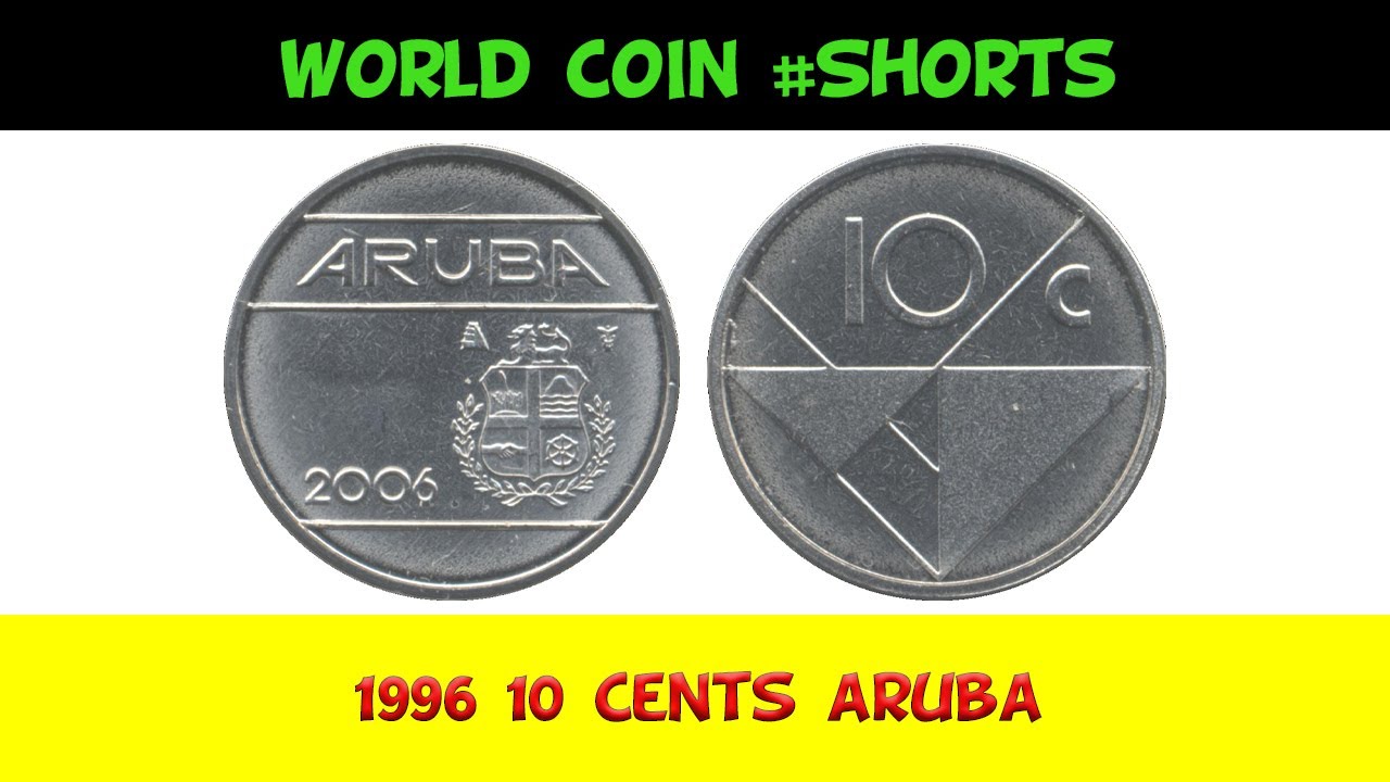 1996 10 Cents Aruba World Coin 