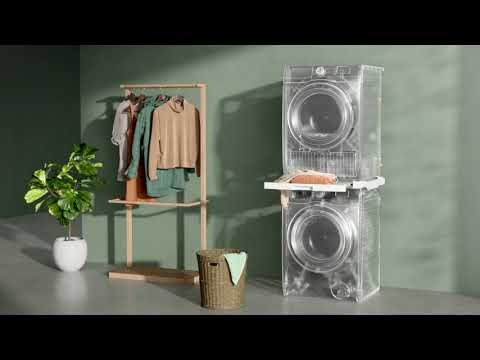 Electrolux stacking kit with slide-out shelf for frontload washer and dryer