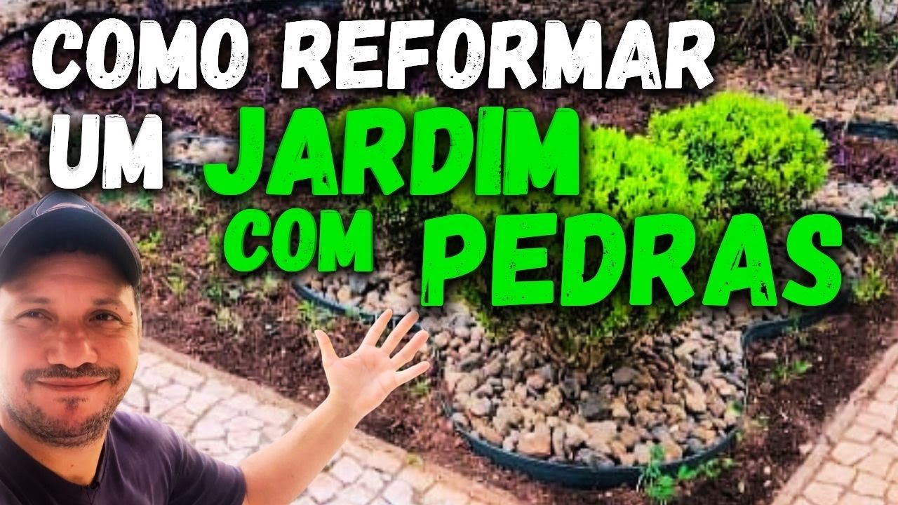 JARDIM DE PEDRAS DE RIO - COMO REFORMAR UM JARDIM USANDO PEDRAS? - YouTube