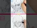【東京喰種トーキョーグール・金木研】15秒•3分•10分　お絵描き好きの妻と美術2夫　描き比べ　#shorts #イラスト #イラストメイキング #書いてみた #東京喰種 #金木研 #描き比べ#夫婦
