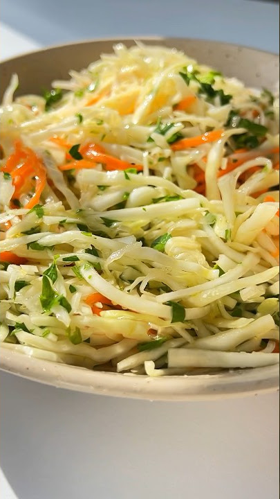 Get Healthy with this 5 Ingredient Cabbage Slaw 😍 #coleslaw #cabbage #shorts