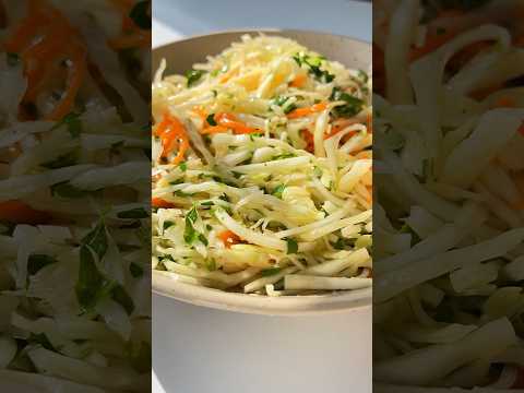 Get Healthy with this 5 Ingredient Cabbage Slaw 😍 #coleslaw #cabbage #shorts