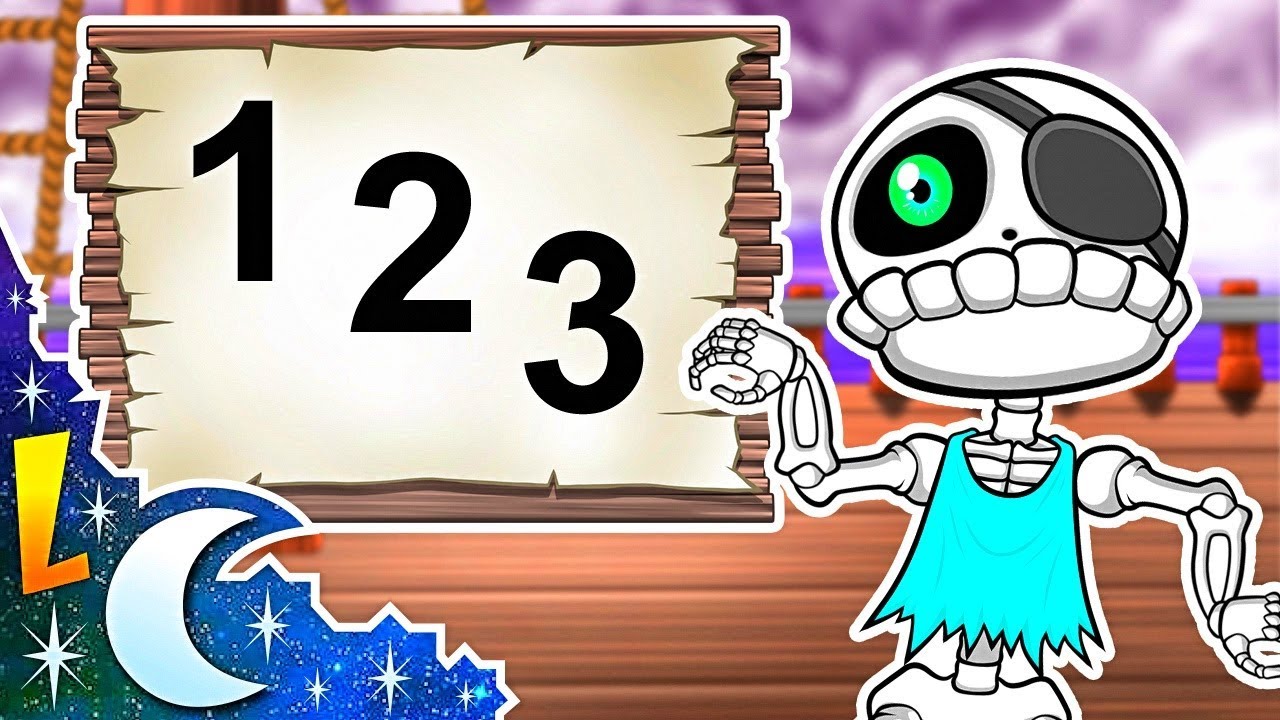 La Canción de los Números del 1 al 10 | Los Piratas Esqueletos | Videos Educativos | Lunacreciente