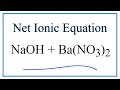 Net Ionic Equations and Solubility