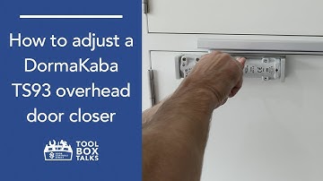 How to Adjust a dormakaba TS93 Overhead Door Closer
