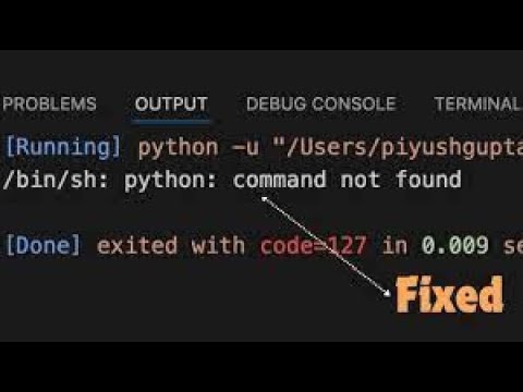 VSCode /bin/sh: python: command not found - កែបញ្ហារបស់ VSCode