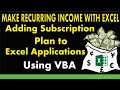 Make  Recurring Income With Excel