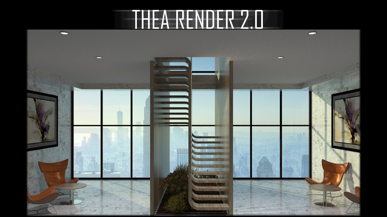Thea Render 2.0 + SketchUp Pro 2018 + Laubwerk - YouTube