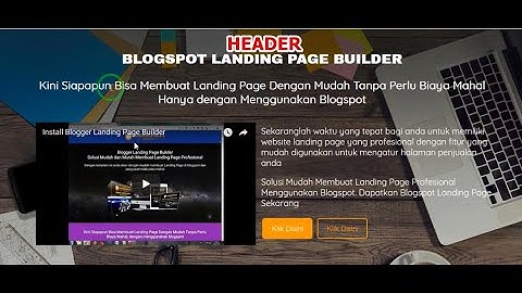 #3 Cara Setting Header Template Landing Page Blogspot | Fungsi bg-header, background:url