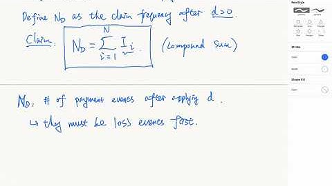 [MATH 5639 Actuarial Loss Models] Lecture 20: Ch2.5 Effect of Deductible on Claim Frequency
