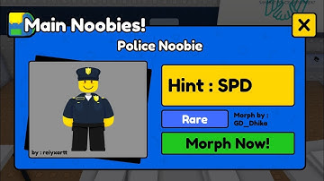 How to get POLICE Noobie in FIND THE NOOBIES MORPHS Roblox