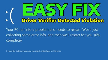 How To Fix Driver Verifier Detected Violation Blue Screen BSOD Error