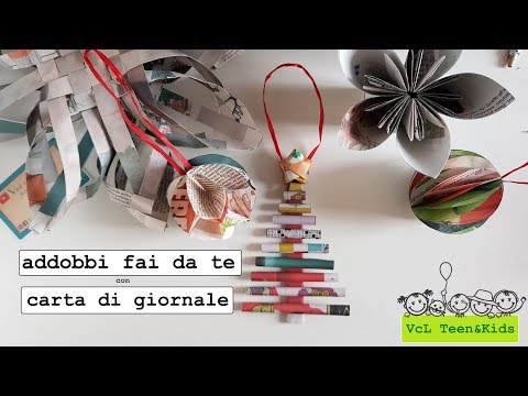 Yutube Lavoretti Di Natale.5 Lavoretti Di Natale Fai Da Te Con Carta Di Giornale Riutilizzare Quotidiani Riviste E Giornali Youtube