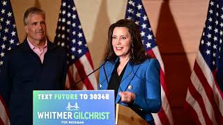 Michigan Governor Gretchen Whitmer speaks after re-election