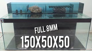 AQUARIUM UKURAN 150X50X50 KACA 8MM❗BUAT IKAN PREDATOR