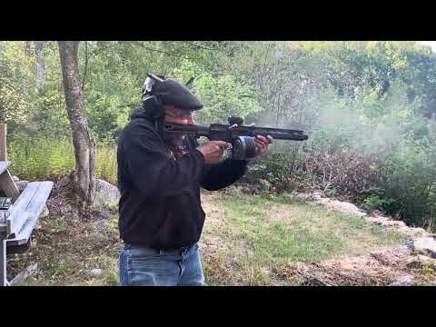 AR-15 pistol, 100 rounds drum, Rare Breed trigger