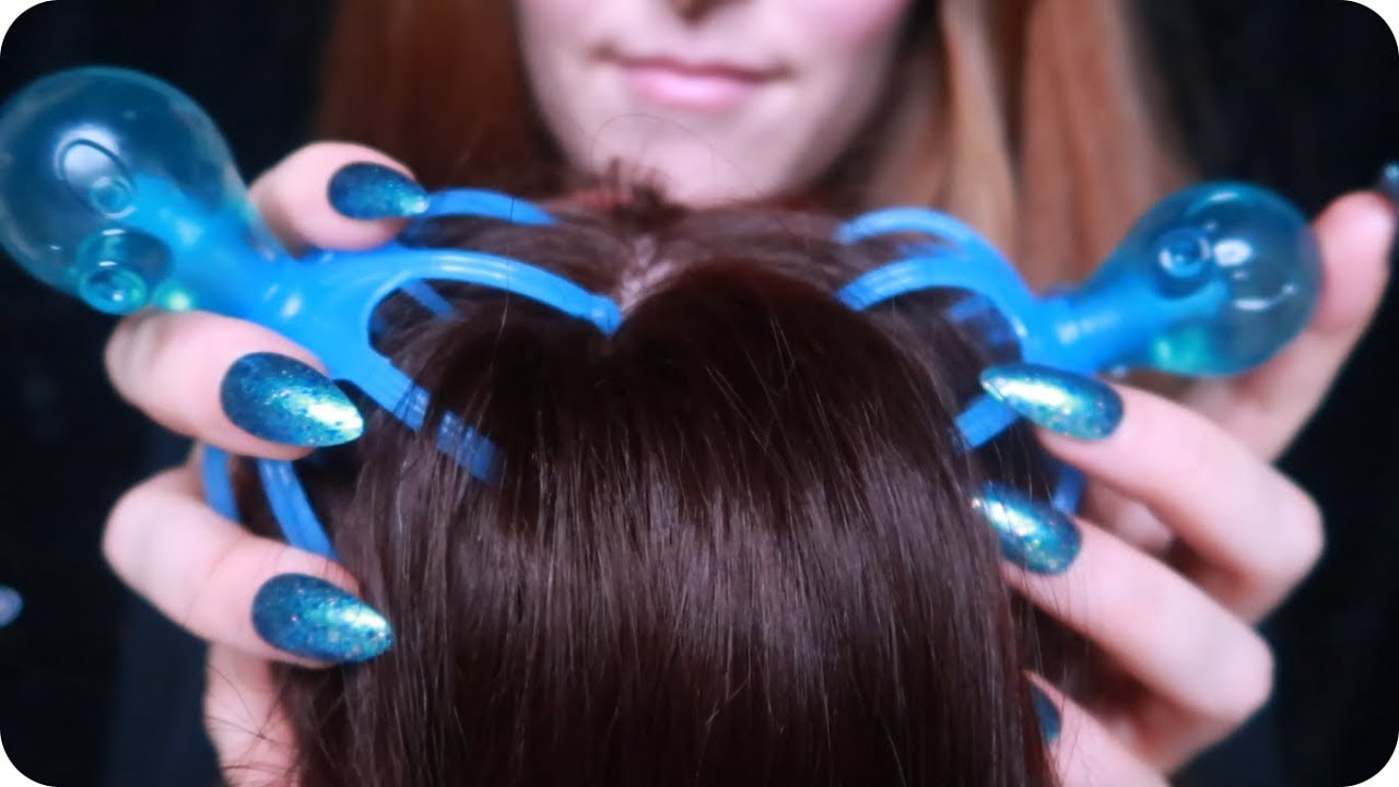 ASMR 💙 Brain-Melting Hair & Scalp Massage, Brush, and Scratch for Stress Relief (No Talking)