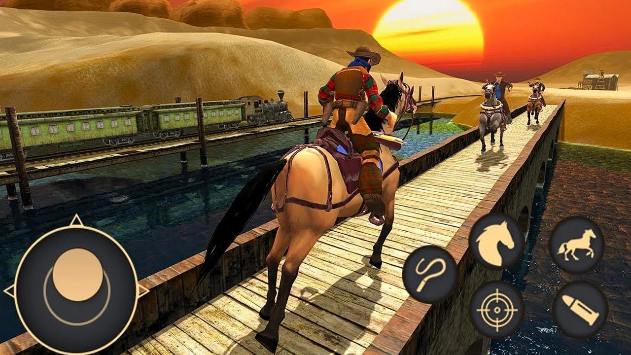 Wild West Town Sheriff Mounted Horse Shooting Game - Android Gameplay