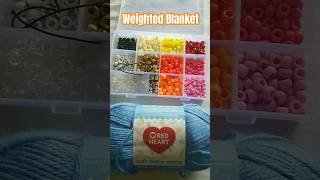 Crochet a weighted blanket with pony beads #bitknits #crochet #easycrochet #ponybeads #blanket