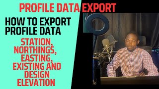 Export Profile Data || how to export profile data from civil3d to excel || Content
