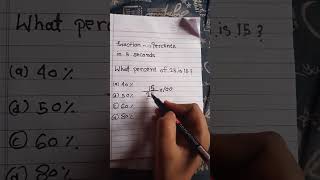 What Percentage  of 25 is 15?                  #viral #percentage #percentage #ssccgl