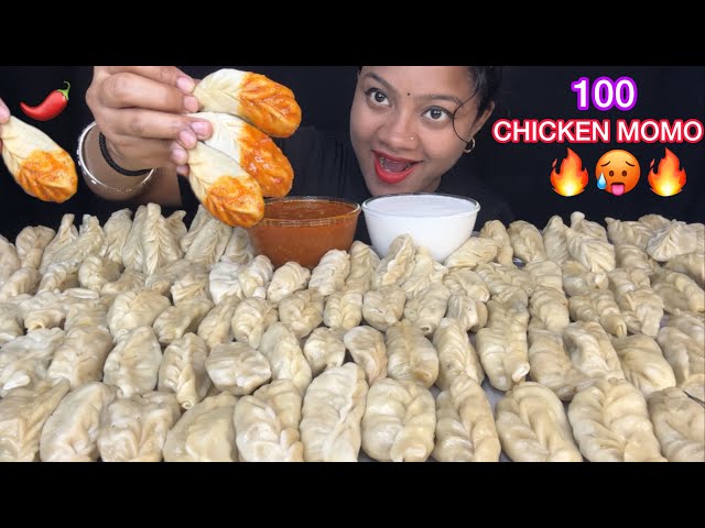 100 CHICKEN MOMO WITH SPICY SCHEZWAN CHATNI🥵🌶️