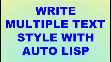 How To Write Multiple Text Style with Auto Lisp | Auto CAD (Urdu/Hindi)