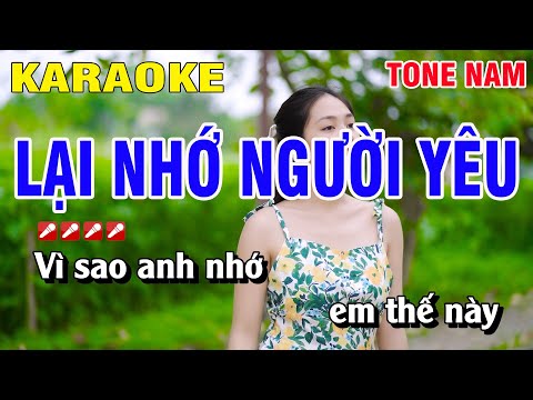 Karaoke Nhớ Lại Người Yêu - Karaoke Lại Nhớ Người Yêu Tone Nam Nhạc Sống | Hoàng Luân