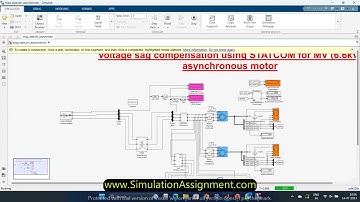 Voltage sag compensation using STATCOM for asynchronous motor Matlab Simulation Assignment