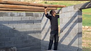 Covering the roof of Narges' dream house with wood 🏚❤