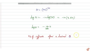 Number of cyphers after decimal before a significant figure in `(75)^-10` is : (use `log_(10)2