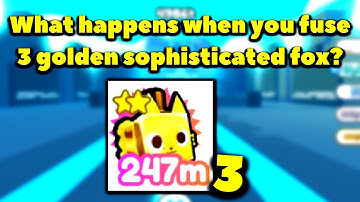 What happens when you fuse 3 golden sophisticated fox? (Roblox Pet Simulator X - Steampunk)